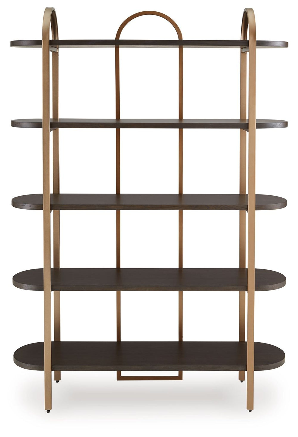 Brentmour - Bookcase - Brown / Gold Finish