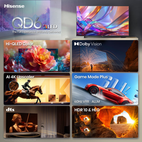 Hisense - 50" Class QD6 Hi-QLED Series 4K UHD Smart Roku TV (2026)