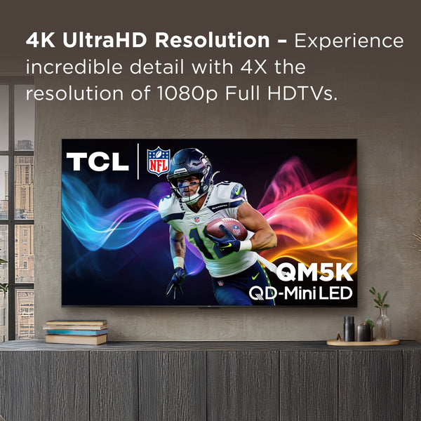 TCL - 50" Class QM5K Series 4K UHD HDR QD-Mini LED Smart TV with Google TV (2025)