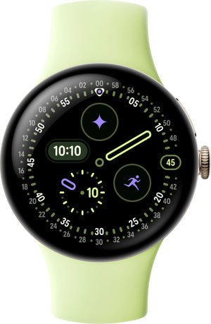 Google - Pixel Watch 4 (41mm) - Wi-Fi - Champagne Gold Case - Lemongrass Band - (2025)