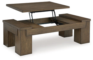 Rosswain - Mesa de centro elevable - Marrón cálido