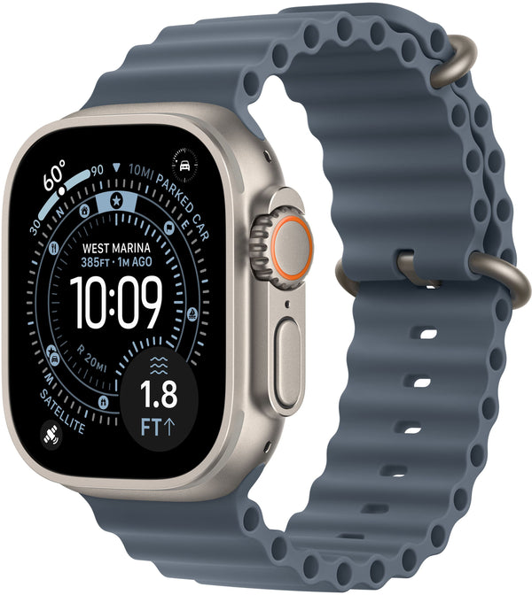 Apple Watch Ultra 3 (GPS+Cellular) 49mm Titanium Case with Anchor Blue Ocean Band - Natural - (2025)