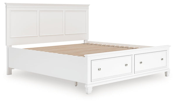 Fortman - Panel Bed #king #2drawers