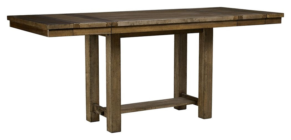 Moriville - Mesa de mostrador extensible rectangular para comedor - Marrón grisáceo