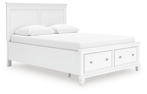 Fortman - Panel Bed #queen #2drawers