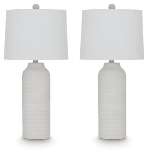 Vauville - Lámpara de mesa Poly (Set de 2) - Blanco