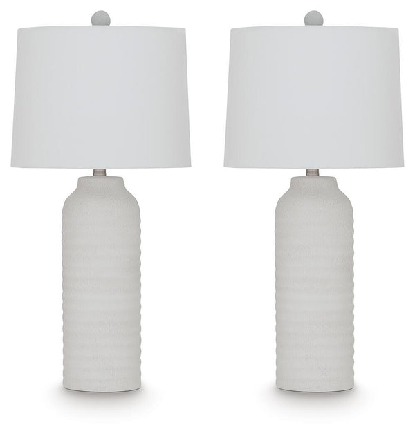Vauville - Lámpara de mesa Poly (Set de 2) - Blanco
