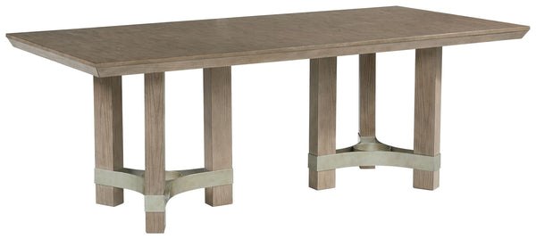 Chrestner - Mesa de comedor rectangular - Gris