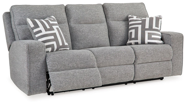 Biscoe - Power Reclining Sofa With Adj Headrest - Pewter