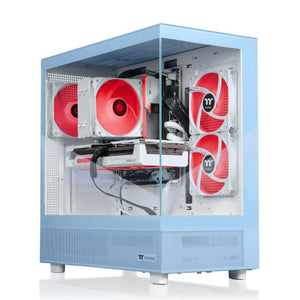 Thermaltake - LCGS View i1458H-270 Gaming Desktop Intel Core i5-14400F 2025 - 16GB DDR5 Intel Arc B580, 1TB NVMe M.2 - Light Blue
