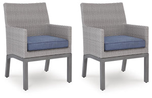 Half Moon Beach - Sillón con cojín (juego de 2) - Azul / Gris