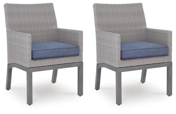 Half Moon Beach - Sillón con cojín (juego de 2) - Azul / Gris