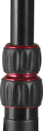 Sunpak - TravelLite Pro Reverse Folding 63" Tripod - Black/Red Accents