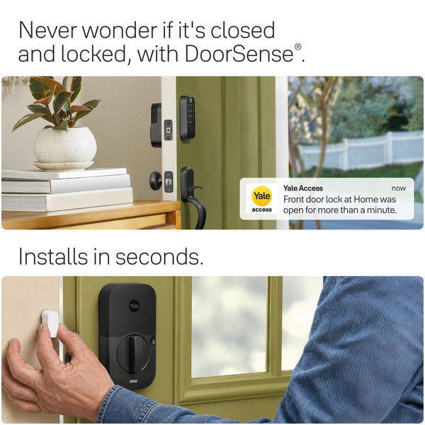 Yale - Assure Lock 2 - Smart Lock Wi-Fi Deadbolt with Push Button Keypad | Key Access - Satin Nickel