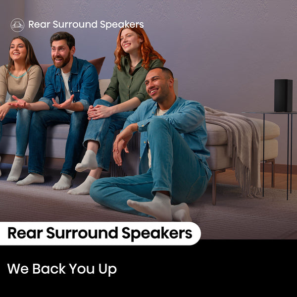 Hisense - 5.1 Channel 540W Soundbar with Wireless 6.5" Subwoofer and 2 Rear Speakers (HS5100) - Black