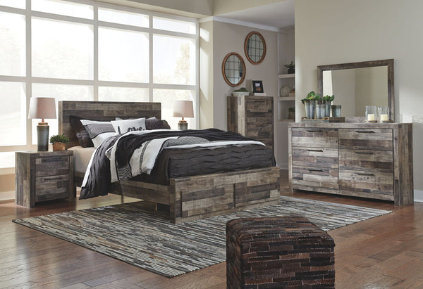 Derekson - Panel Bedroom Set #5pc.bed,dresser,mirror,2nightstands|3pc.bed,dresser,mirror #queen #2drawers