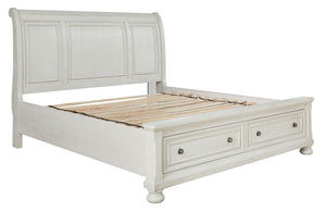 Robbinsdale - Sleigh Bed #queen|king #2storagedrawers