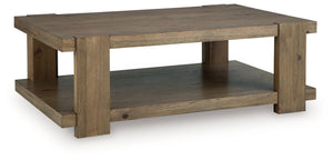 Flangren - Mesa de cóctel rectangular - Marrón claro