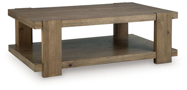Flangren - Mesa de cóctel rectangular - Marrón claro