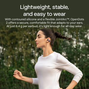 Shokz - OpenDots 2 Open-Ear Clip-On True Wireless Bluetooth Earbuds - Navy Blue