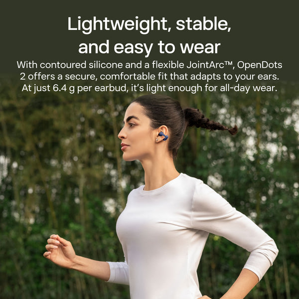 Shokz - OpenDots 2 Open-Ear Clip-On True Wireless Bluetooth Earbuds - Navy Blue