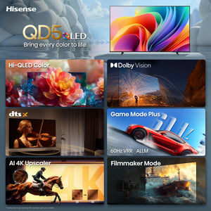 Hisense - 55" Class QD5 Hi-QLED Series 4K UHD Smart Roku TV (2026)