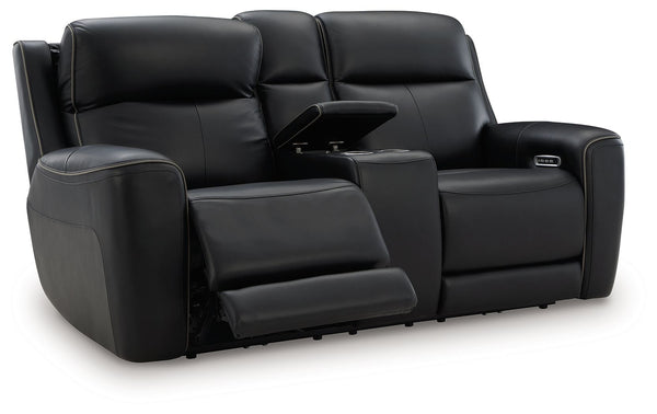 5Z-Comfort - Relaxation - Power Reclining Loveseat with Console / Adj Headrest #black