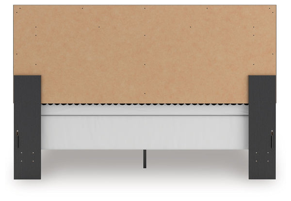 Zuraleus - Upholstered Panel Bed #black #king