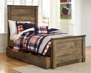 Trinell - Panel Bed #twin #1drawer