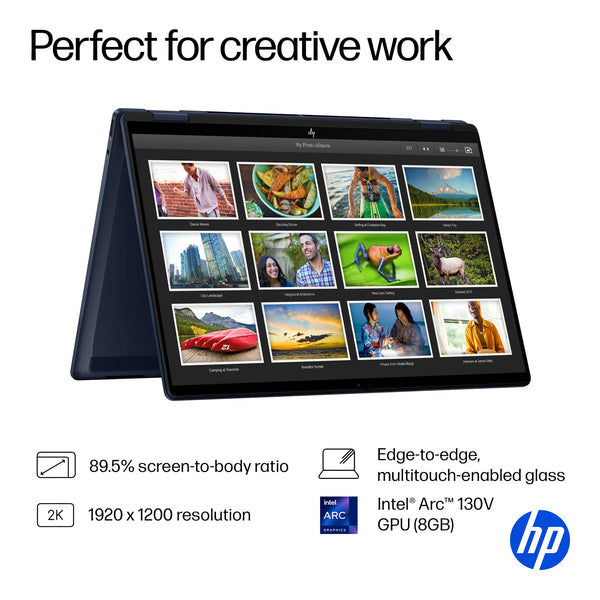 HP - OmniBook X Flip 2-in-1 - Copilot+ PC - 14" 2K Touch-Screen Laptop - Intel Core Ultra 5 226V - 16GB Memory - 512GB SSD - Atmospheric Blue