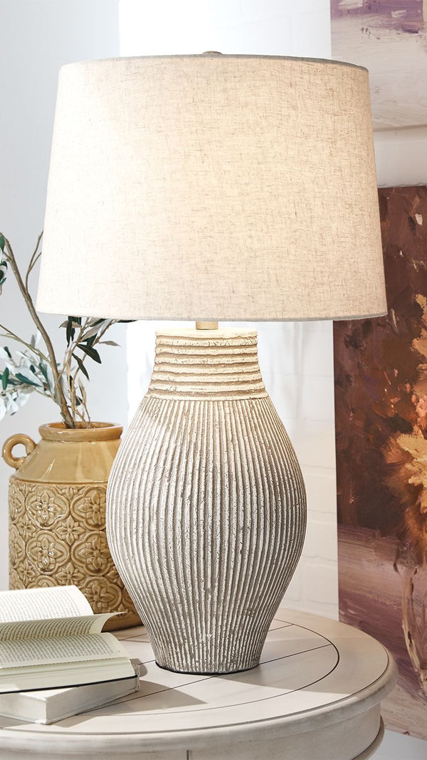 Layal - Lámpara de mesa de papel - Beige