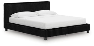 Zuraleus - Upholstered Bed #black #californiaking