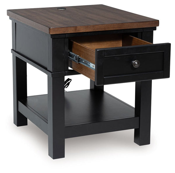 Wildenauer - Mesa auxiliar rectangular - Marrón / Negro