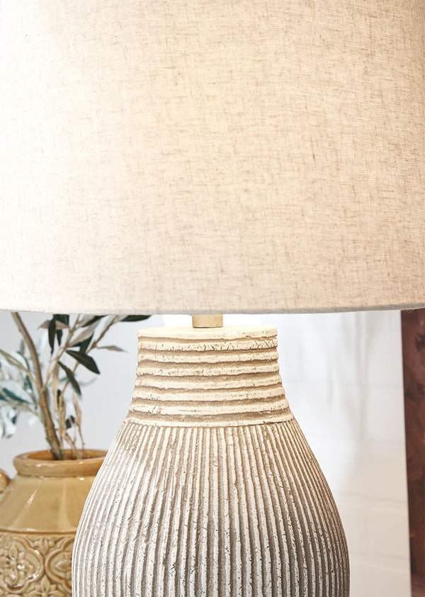Layal - Lámpara de mesa de papel - Beige