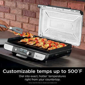 Ninja - Sizzle Pro XL 20-Inch Indoor Griddle & Grill with ProTemp IQ - Silver