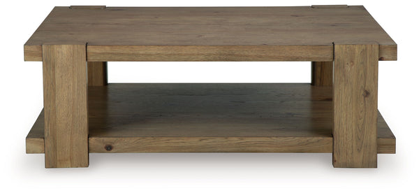 Flangren - Mesa de cóctel rectangular - Marrón claro
