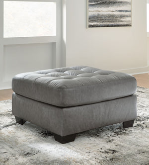 Puf de acento Clairette Court de gran tamaño - Alloy