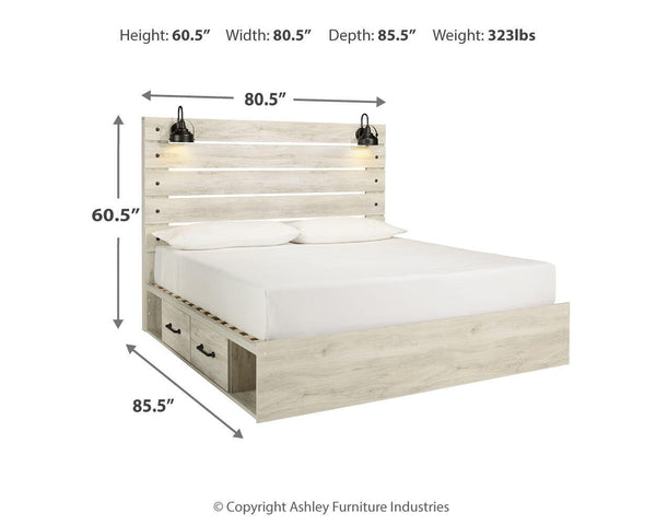 Cambeck - Panel Bed #king #4drawers