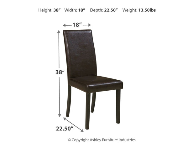 Kimonte - Dining Side Chair #darkbrown
