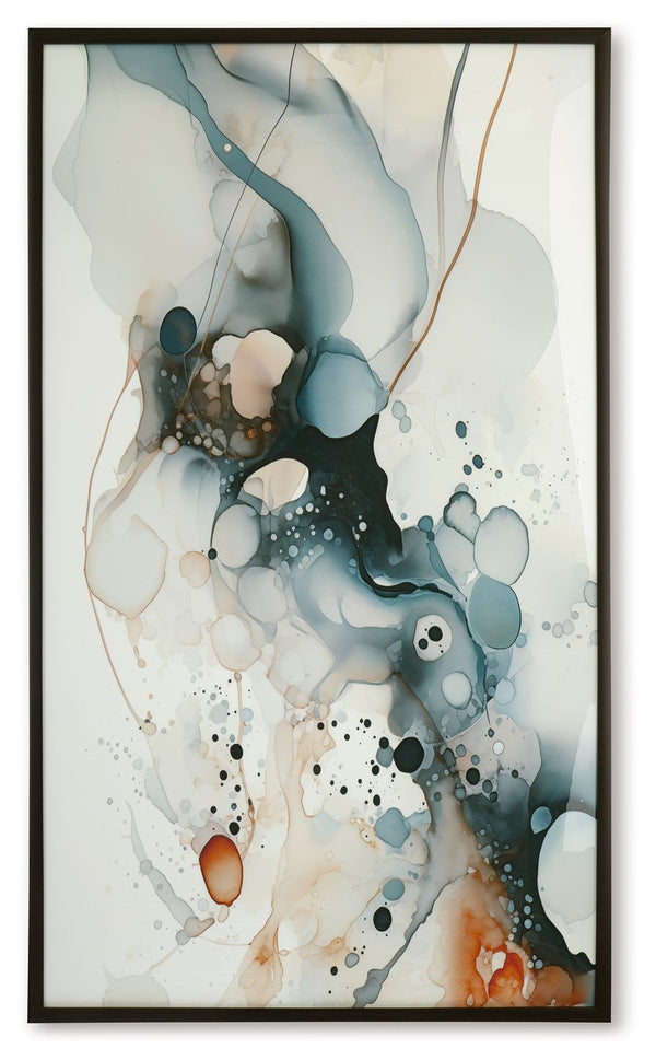 Foxenburg - Arte de pared - Azul / Ámbar / Blanco