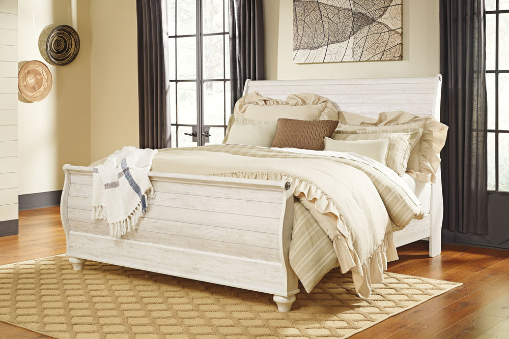 Willowton - Sleigh Bed #king