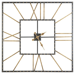 Thames - Reloj de pared - Acabado negro/dorado