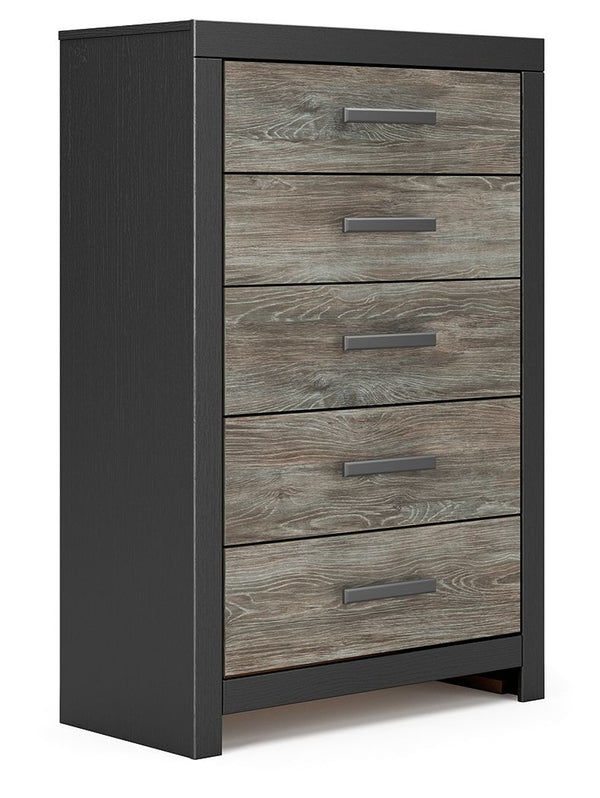 Broachmyn - Five Drawer Chest #black