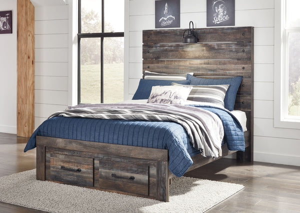 Drystan - Panel Bed #full #2drawers