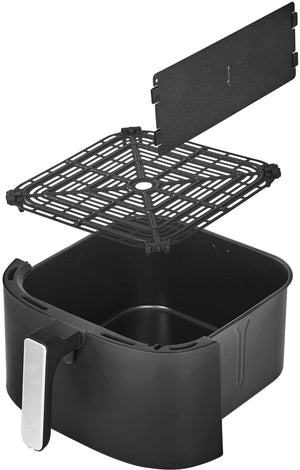 bella PRO - 8-qt. Touchscreen Air Fryer with Divided Basket - Matte Black