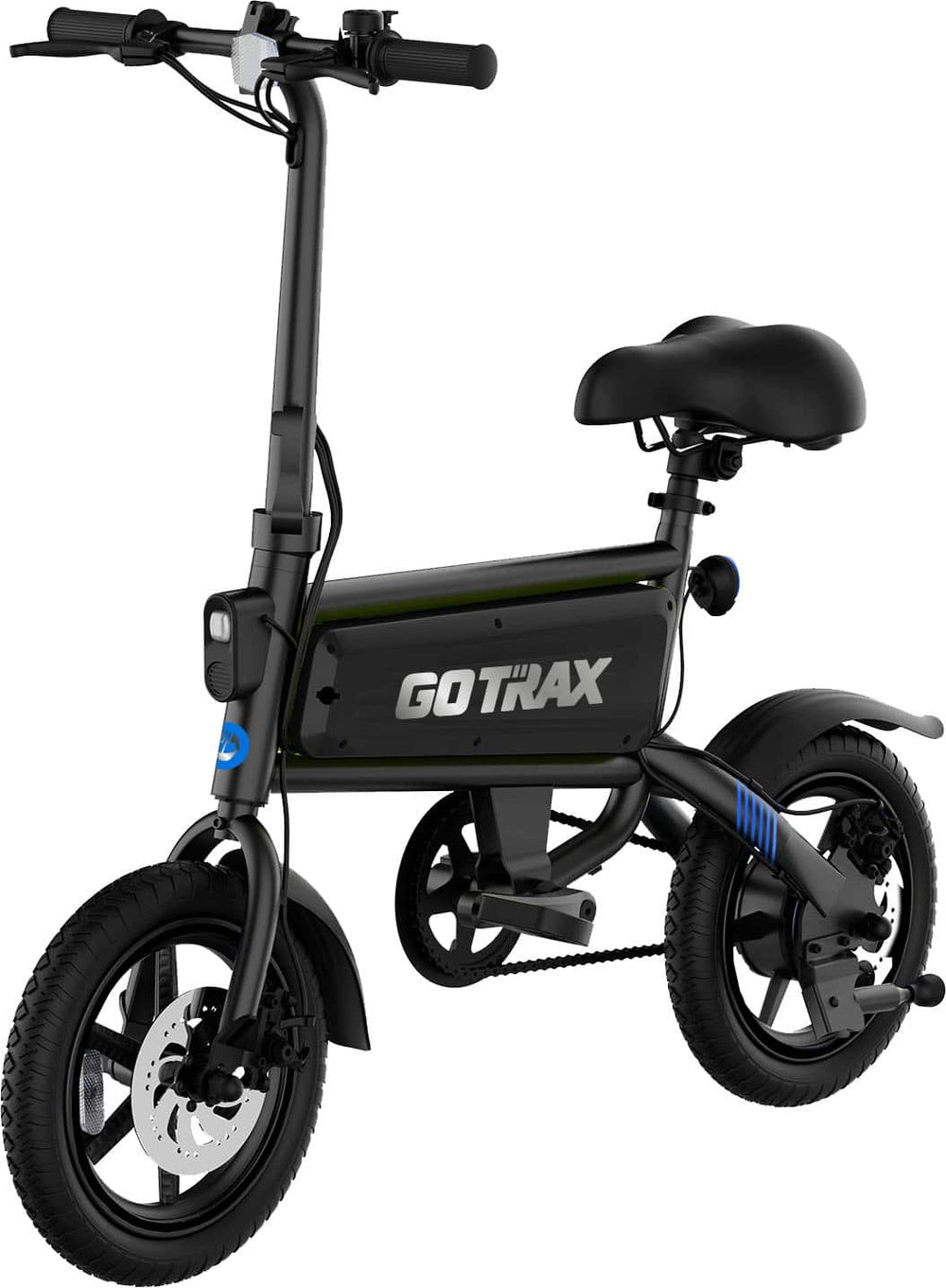 GoTrax - Z4 SWIFT Foldable eBike w/ 25mi Max Operating Range and 15.5mph Max Speed - Black