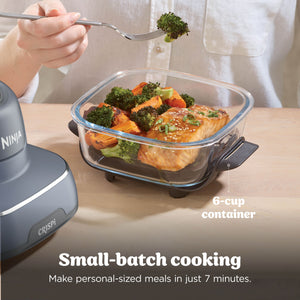 Ninja - Crispi 4-in-1 Portable Glass Air Fryer Cooking System - Gray