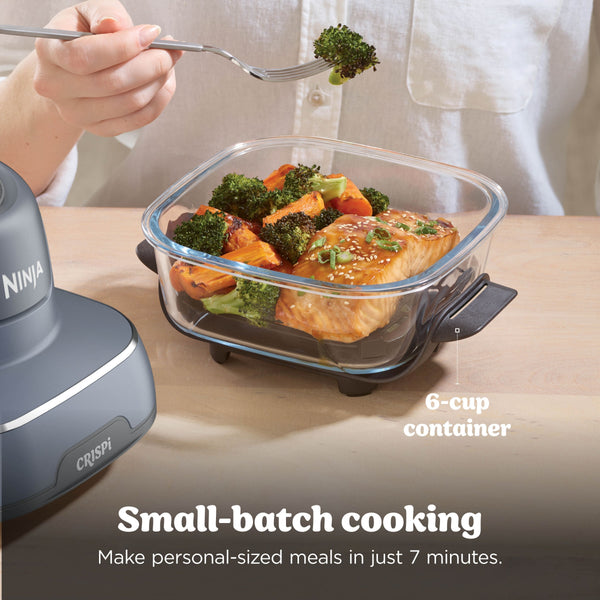 Ninja - Crispi 4-in-1 Portable Glass Air Fryer Cooking System - Gray