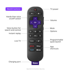 Roku - Ultra | 4K/HDR10+/Dolby Vision & Atmos Streaming Device with Rechargeable Backlit Voice Remote Pro - Free & Live TV - Black
