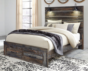 Drystan - Panel Bed #queen #2drawers